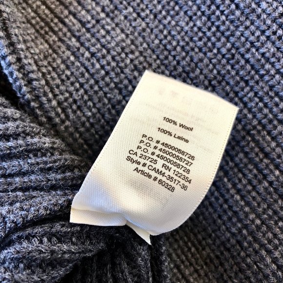 Aritzia Wilfred Gray Wool Knit Cardigan Sweater Side Vents Designer Coat - Picture 11 of 13